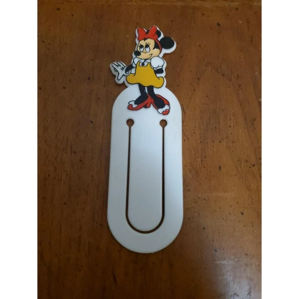 Disney Minnie Mouse Paper Clip Bookmark Plastic Disneyana USA Vintage